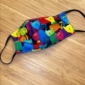 Colorful cats face mask